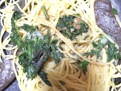 よもぎとこんにゃくのチーズとろり春パスタ